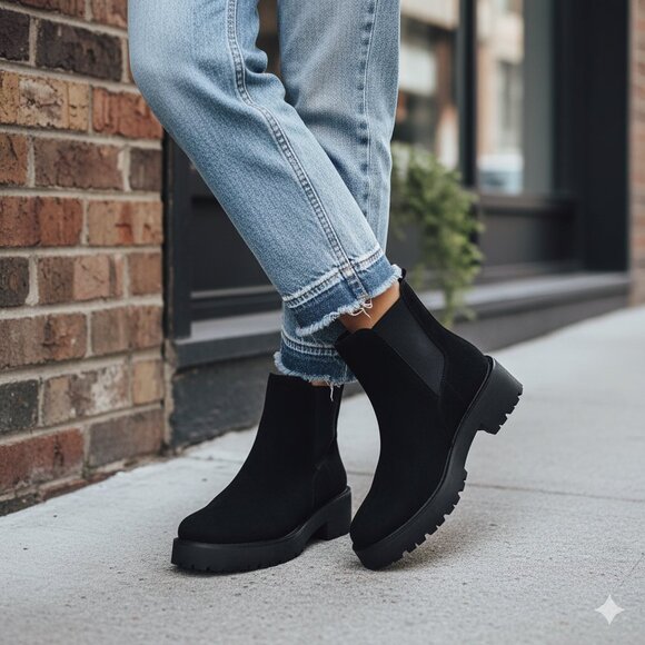 NIB Sam Edelman Womens Judah Black Stretch Booties Shoes - Picture 1 of 3